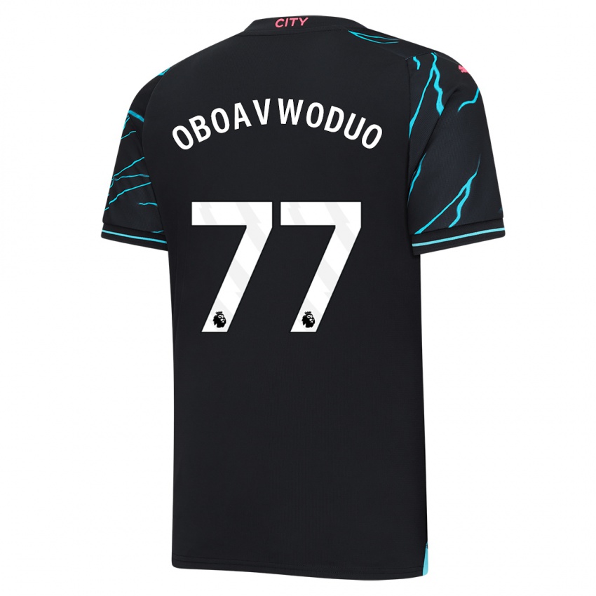 Hombre Camiseta Justin Oboavwoduo #77 Azul Oscuro Equipación Tercera 2023/24 La Camisa Argentina