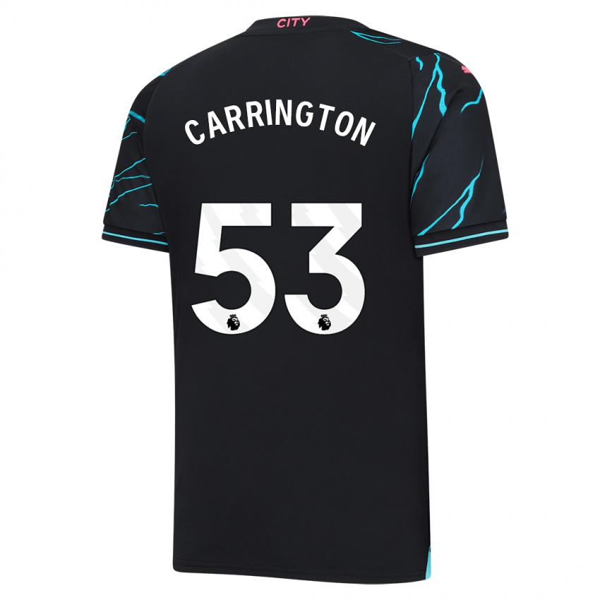 Hombre Camiseta Ezra Carrington #53 Azul Oscuro Equipación Tercera 2023/24 La Camisa Argentina