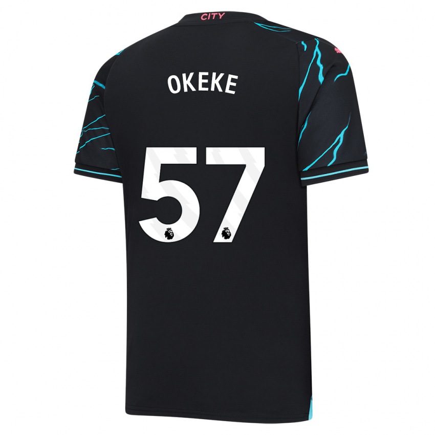 Hombre Camiseta Michael Okeke #57 Azul Oscuro Equipación Tercera 2023/24 La Camisa Argentina