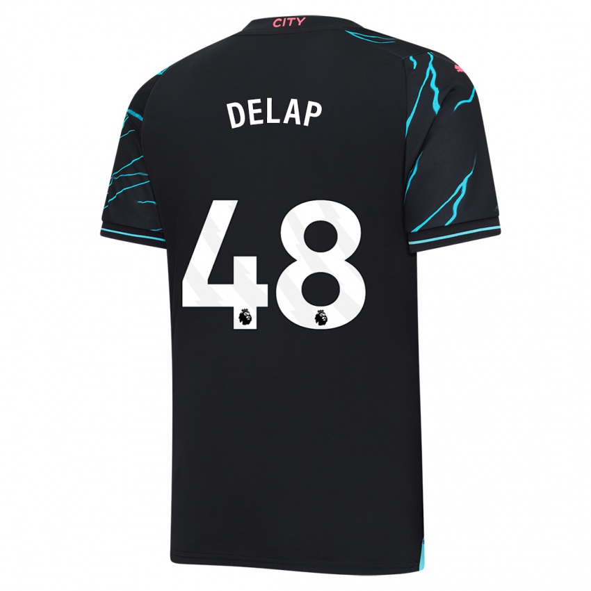 Hombre Camiseta Liam Delap #48 Azul Oscuro Equipación Tercera 2023/24 La Camisa Argentina