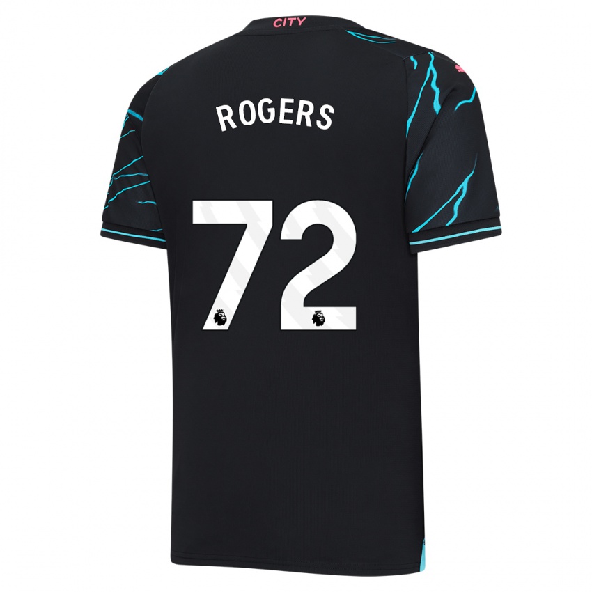 Hombre Camiseta Morgan Rogers #72 Azul Oscuro Equipación Tercera 2023/24 La Camisa Argentina