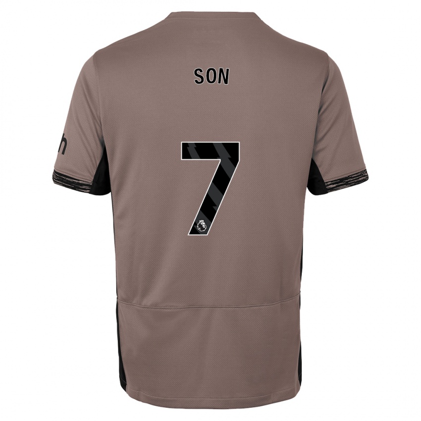 Hombre Camiseta Heung-Min Son #7 Beige Obscuro Equipación Tercera 2023/24 La Camisa Argentina