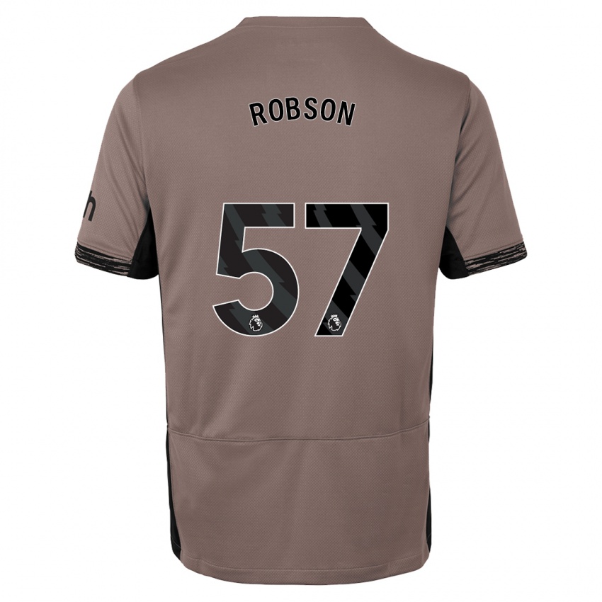 Hombre Camiseta Max Robson #57 Beige Obscuro Equipación Tercera 2023/24 La Camisa Argentina