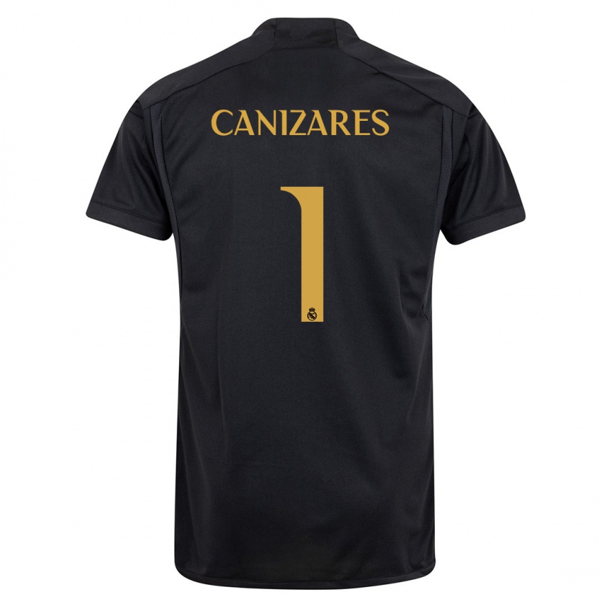 Hombre Camiseta Lucas Canizares #1 Negro Equipación Tercera 2023/24 La Camisa Argentina