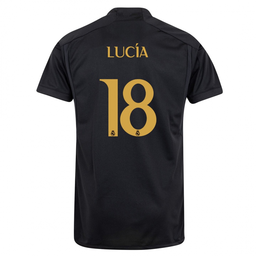 Hombre Camiseta Lucia Rodriguez #18 Negro Equipación Tercera 2023/24 La Camisa Argentina