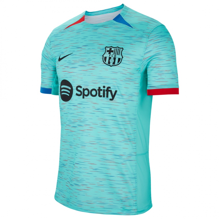 Hombre Camiseta Pablo Lopez #0 Aguamarina Clara Equipación Tercera 2023/24 La Camisa Argentina