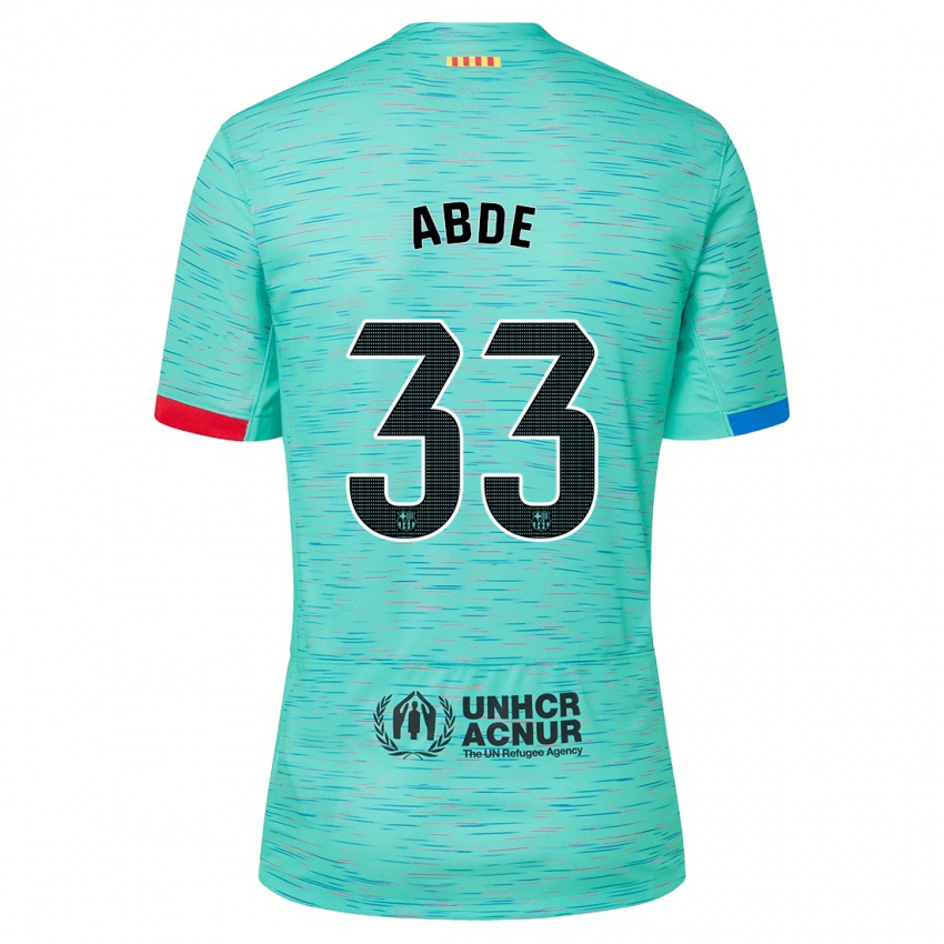 Hombre Camiseta Ez Abde #33 Aguamarina Clara Equipación Tercera 2023/24 La Camisa Argentina