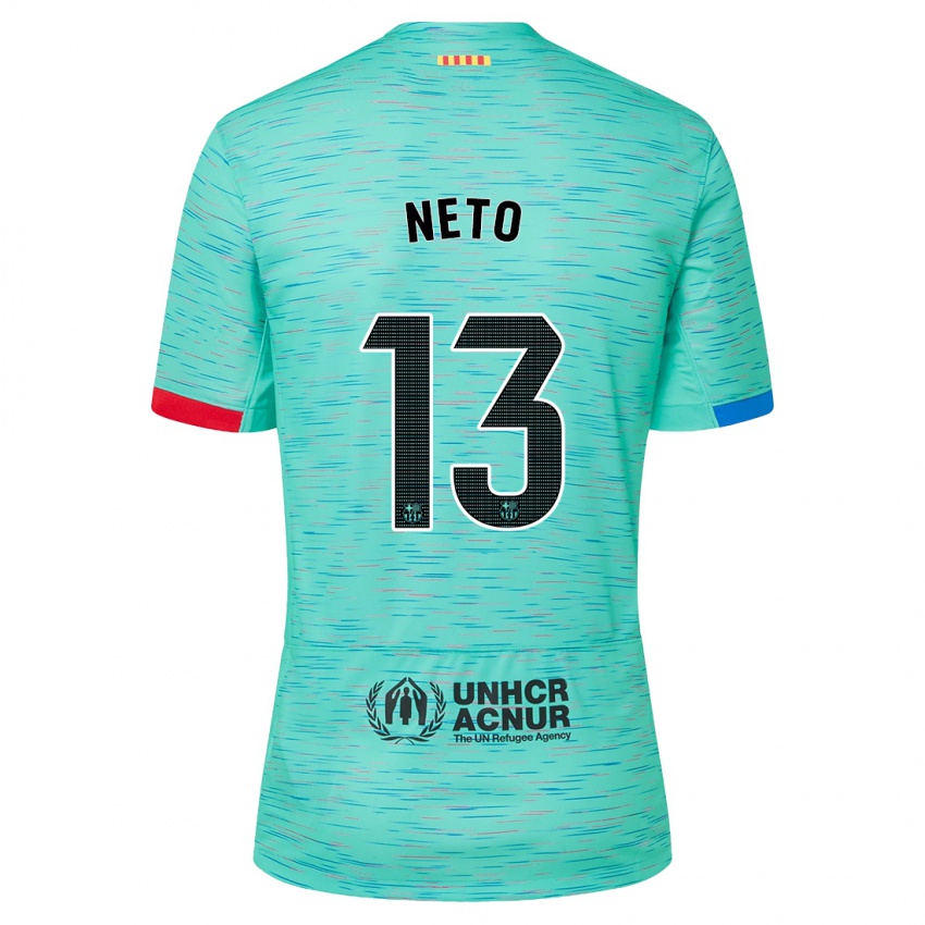 Hombre Camiseta Neto #13 Aguamarina Clara Equipación Tercera 2023/24 La Camisa Argentina