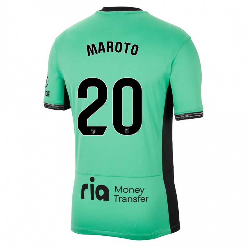 Hombre Camiseta Mario Maroto #20 Primavera Verde Equipación Tercera 2023/24 La Camisa Argentina