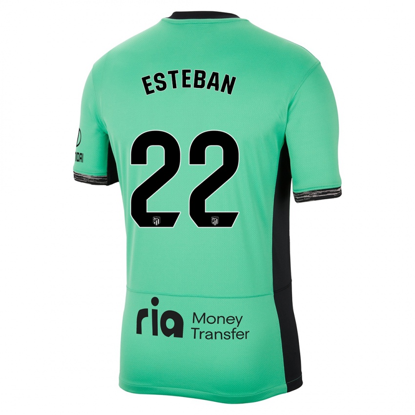 Hombre Camiseta Paco Esteban #22 Primavera Verde Equipación Tercera 2023/24 La Camisa Argentina