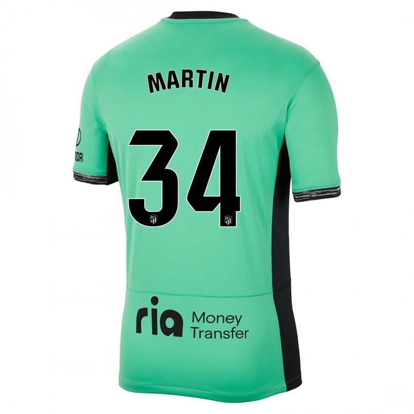 Hombre Camiseta Carlos Martin #34 Primavera Verde Equipación Tercera 2023/24 La Camisa Argentina