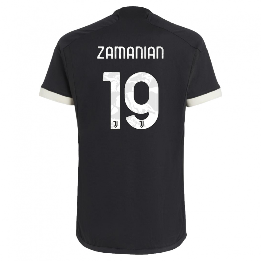 Hombre Camiseta Annahita Zamanian #19 Negro Equipación Tercera 2023/24 La Camisa Argentina