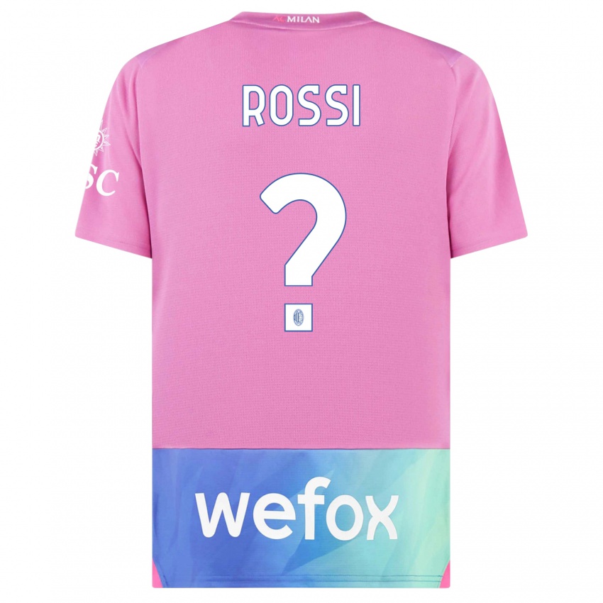 Hombre Camiseta Gianluca Rossi #0 Rosado Morado Equipación Tercera 2023/24 La Camisa Argentina