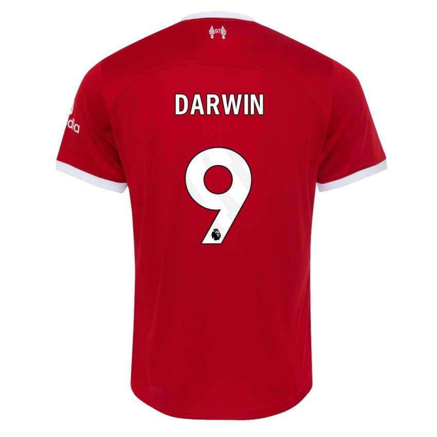 Mujer Camiseta Darwin Nunez #9 Rojo 1ª Equipación 2023/24 La Camisa Argentina