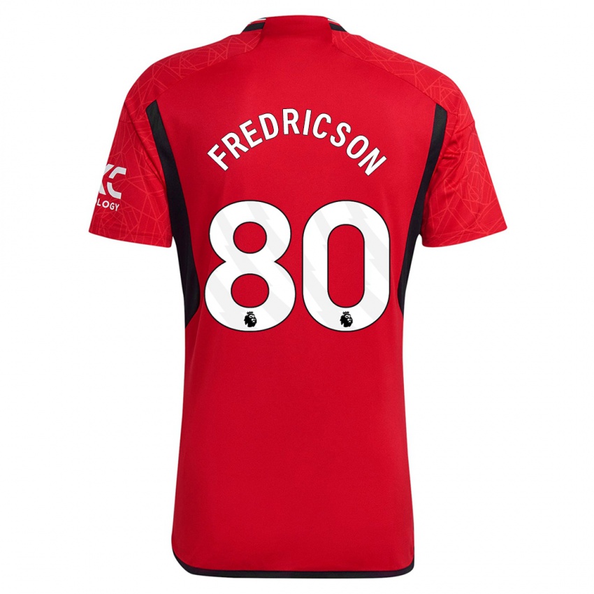 Mujer Camiseta Tyler Fredricson #80 Rojo 1ª Equipación 2023/24 La Camisa Argentina