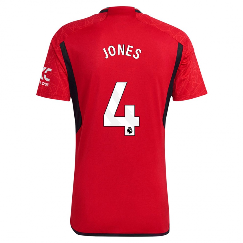 Mujer Camiseta Phil Jones #4 Rojo 1ª Equipación 2023/24 La Camisa Argentina