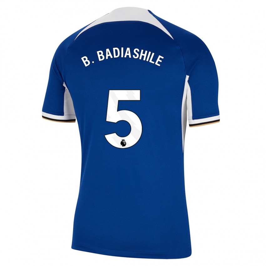 Mujer Camiseta Benoît Badiashile #5 Azul 1ª Equipación 2023/24 La Camisa Argentina