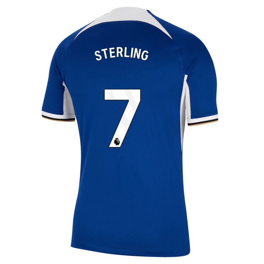 Mujer Camiseta Raheem Sterling #7 Azul 1ª Equipación 2023/24 La Camisa Argentina