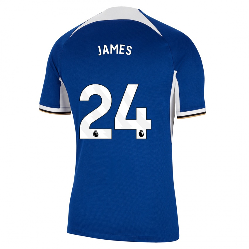 Mujer Camiseta Reece James #24 Azul 1ª Equipación 2023/24 La Camisa Argentina