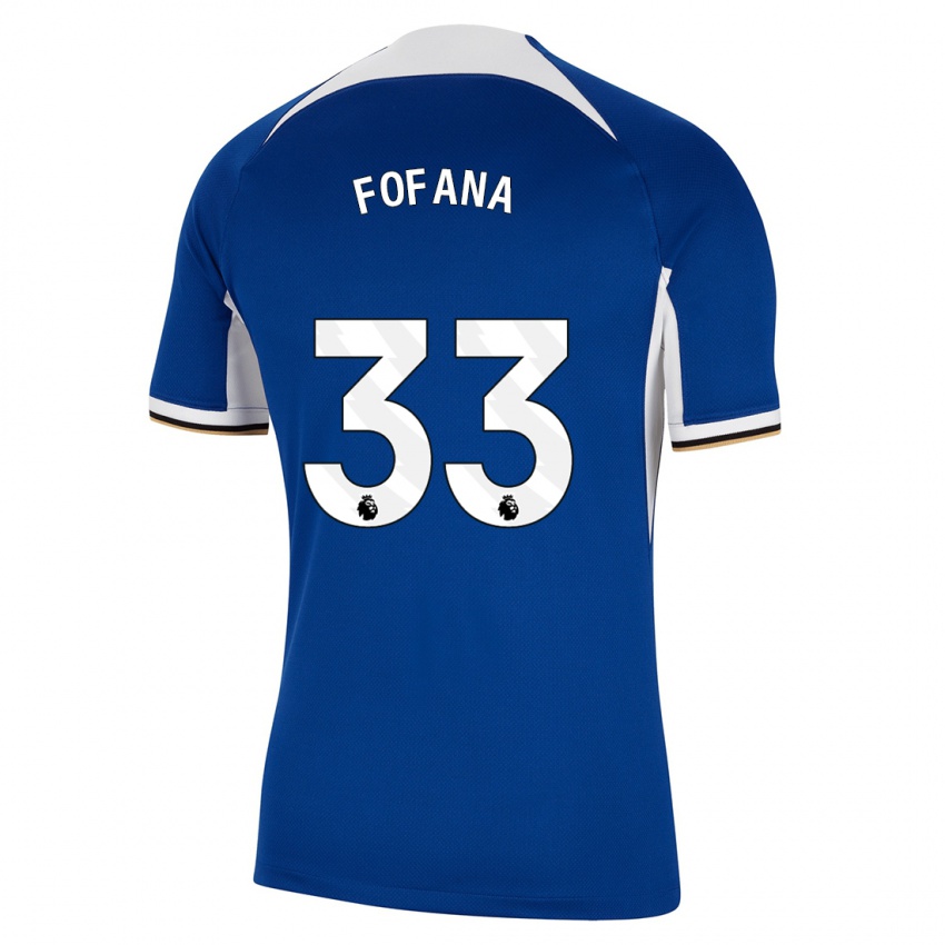 Mujer Camiseta Wesley Fofana #33 Azul 1ª Equipación 2023/24 La Camisa Argentina