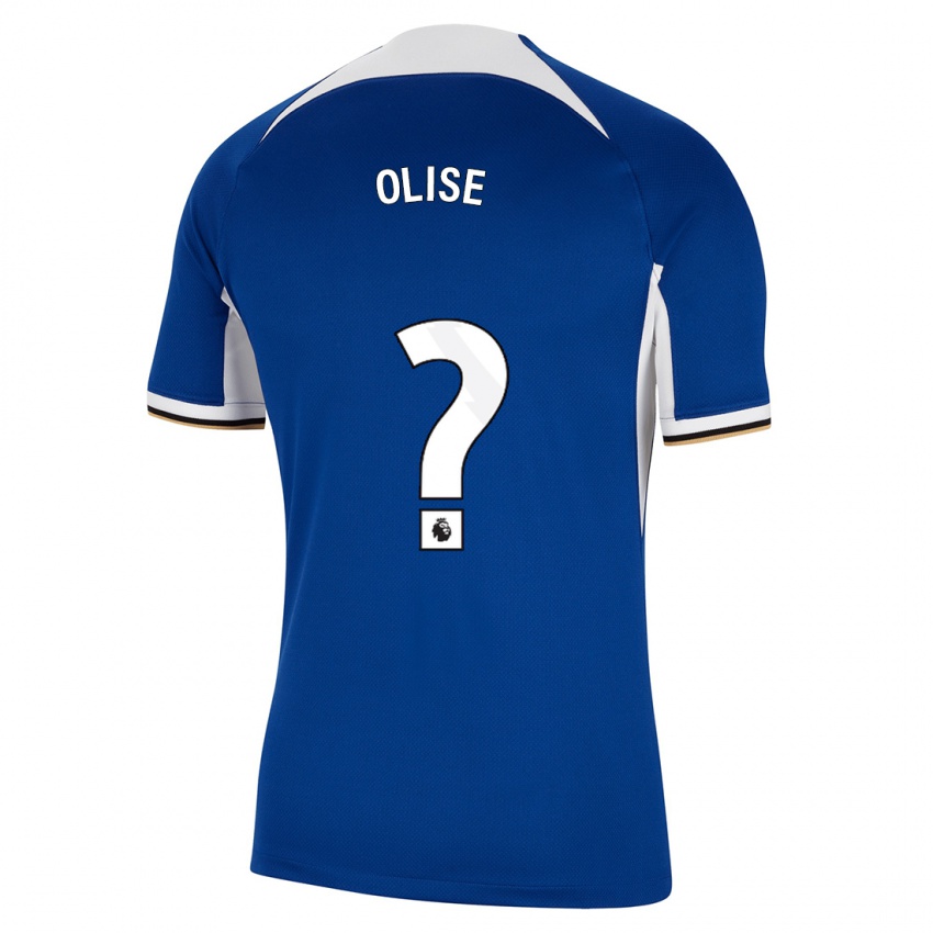 Mujer Camiseta Richard Olise #0 Azul 1ª Equipación 2023/24 La Camisa Argentina