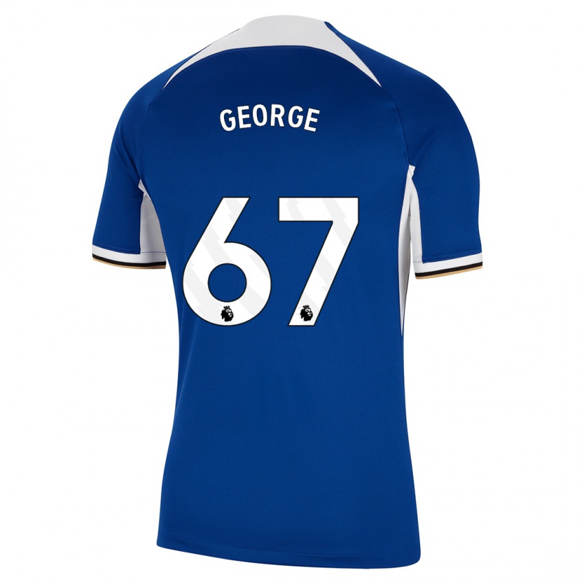 Mujer Camiseta Tyrique George #67 Azul 1ª Equipación 2023/24 La Camisa Argentina