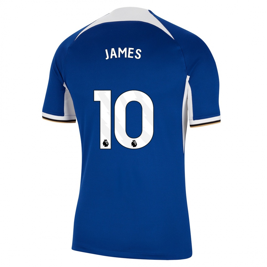 Mujer Camiseta Lauren James #10 Azul 1ª Equipación 2023/24 La Camisa Argentina