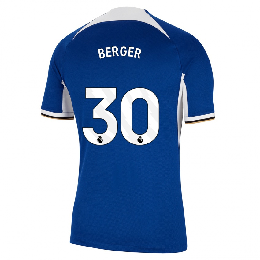 Mujer Camiseta Ann-Katrin Berger #30 Azul 1ª Equipación 2023/24 La Camisa Argentina