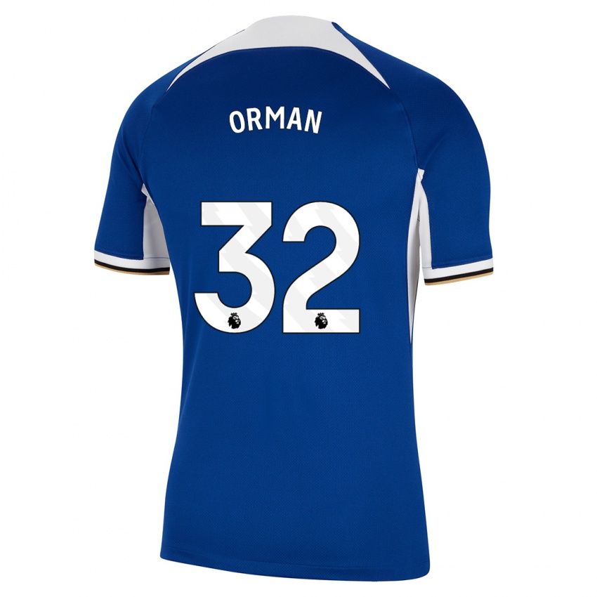 Mujer Camiseta Emily Orman #32 Azul 1ª Equipación 2023/24 La Camisa Argentina