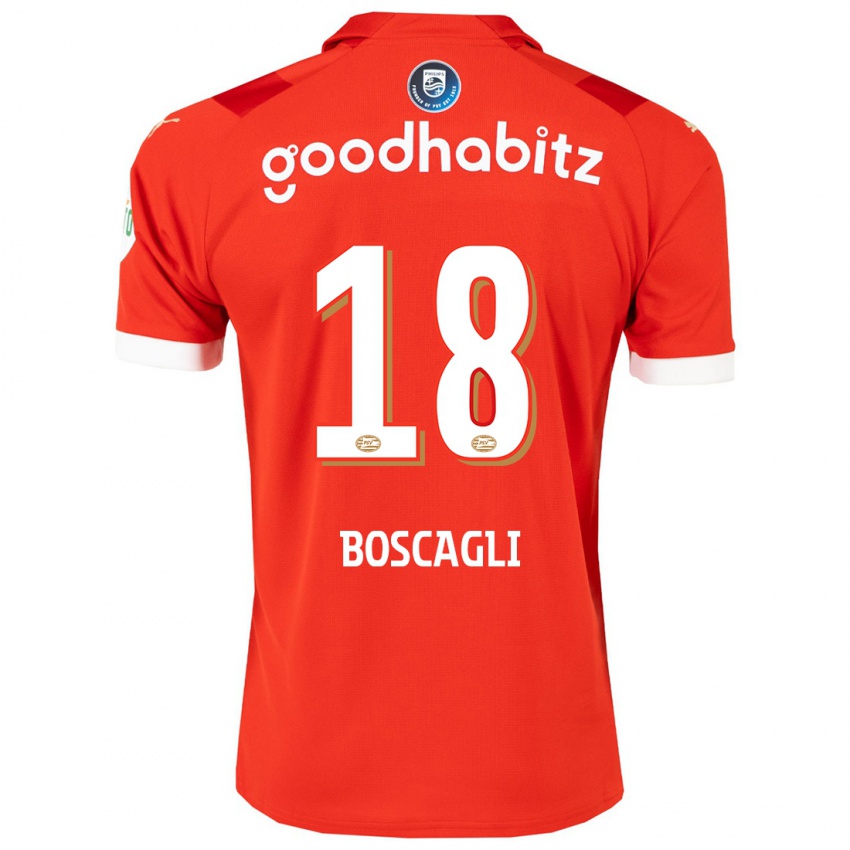 Mujer Camiseta Olivier Boscagli #18 Rojo 1ª Equipación 2023/24 La Camisa Argentina