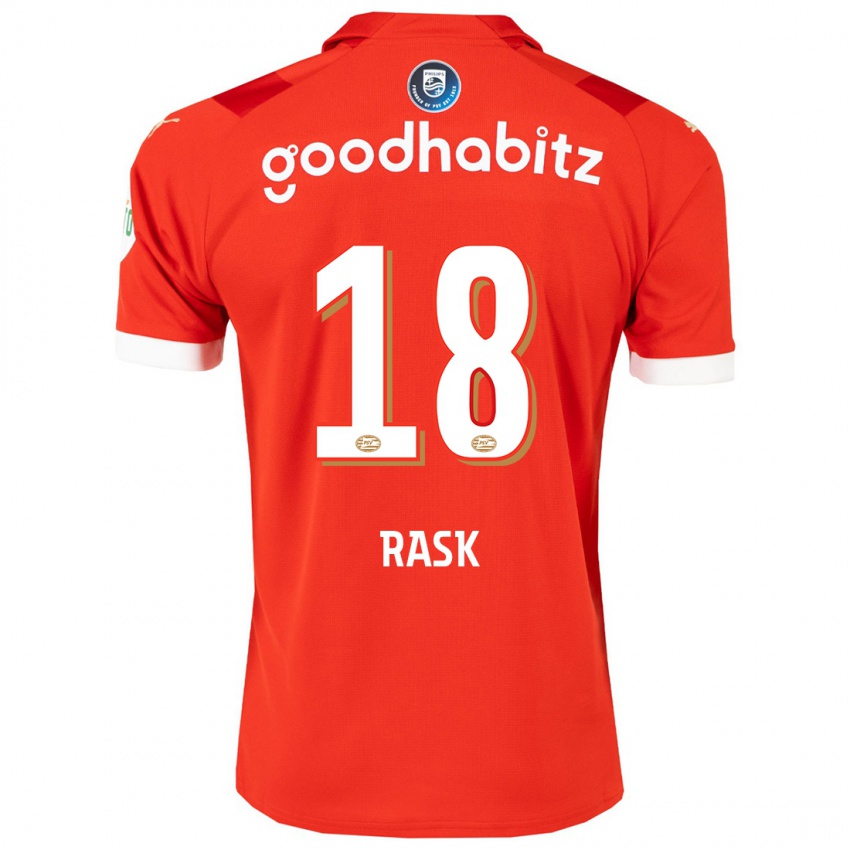 Mujer Camiseta Caroline Rask #18 Rojo 1ª Equipación 2023/24 La Camisa Argentina
