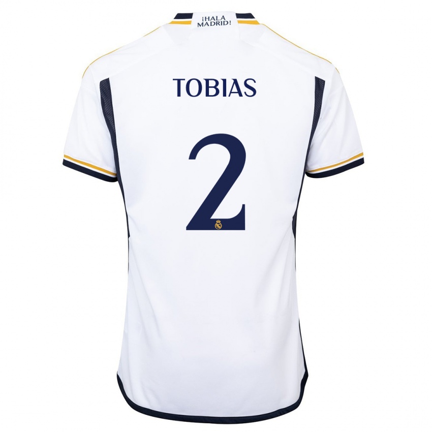 Mujer Camiseta Vinicius Tobias #2 Blanco 1ª Equipación 2023/24 La Camisa Argentina