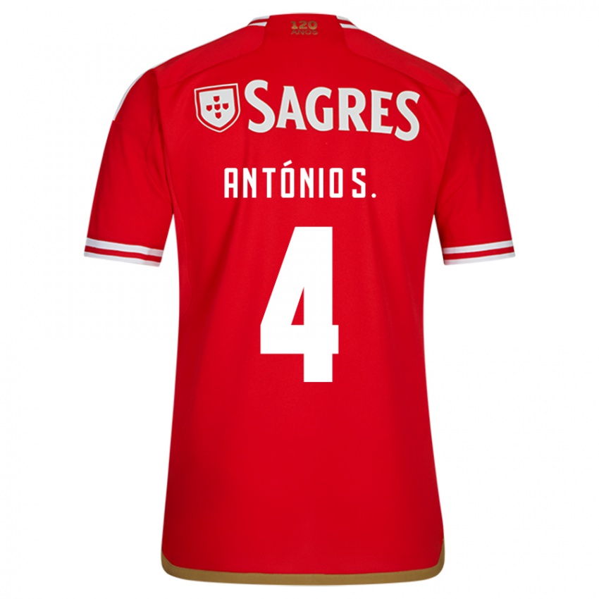 Mujer Camiseta Antonio Silva #4 Rojo 1ª Equipación 2023/24 La Camisa Argentina