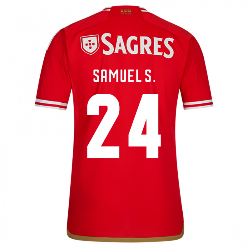 Mujer Camiseta Samuel Soares #24 Rojo 1ª Equipación 2023/24 La Camisa Argentina