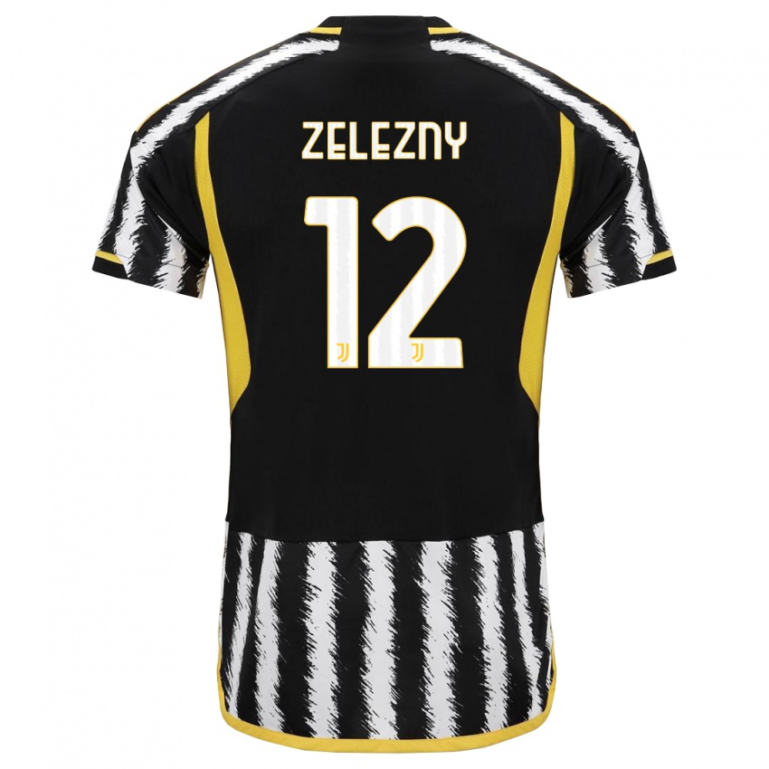 Mujer Camiseta Radoslaw Zelezny #12 Blanco Negro 1ª Equipación 2023/24 La Camisa Argentina