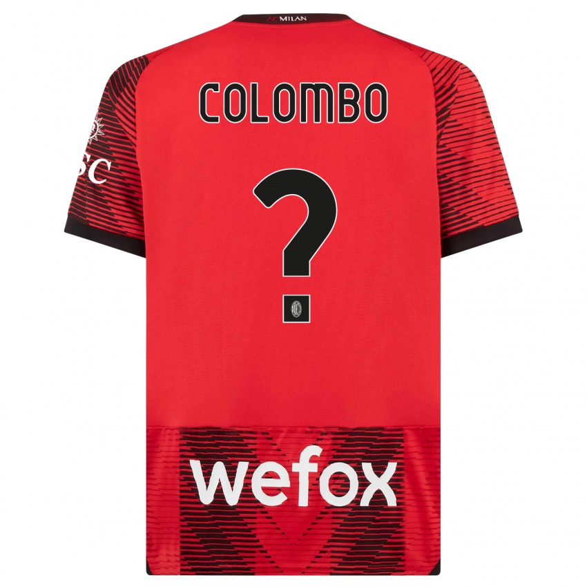Mujer Camiseta Federico Colombo #0 Negro Rojo 1ª Equipación 2023/24 La Camisa Argentina