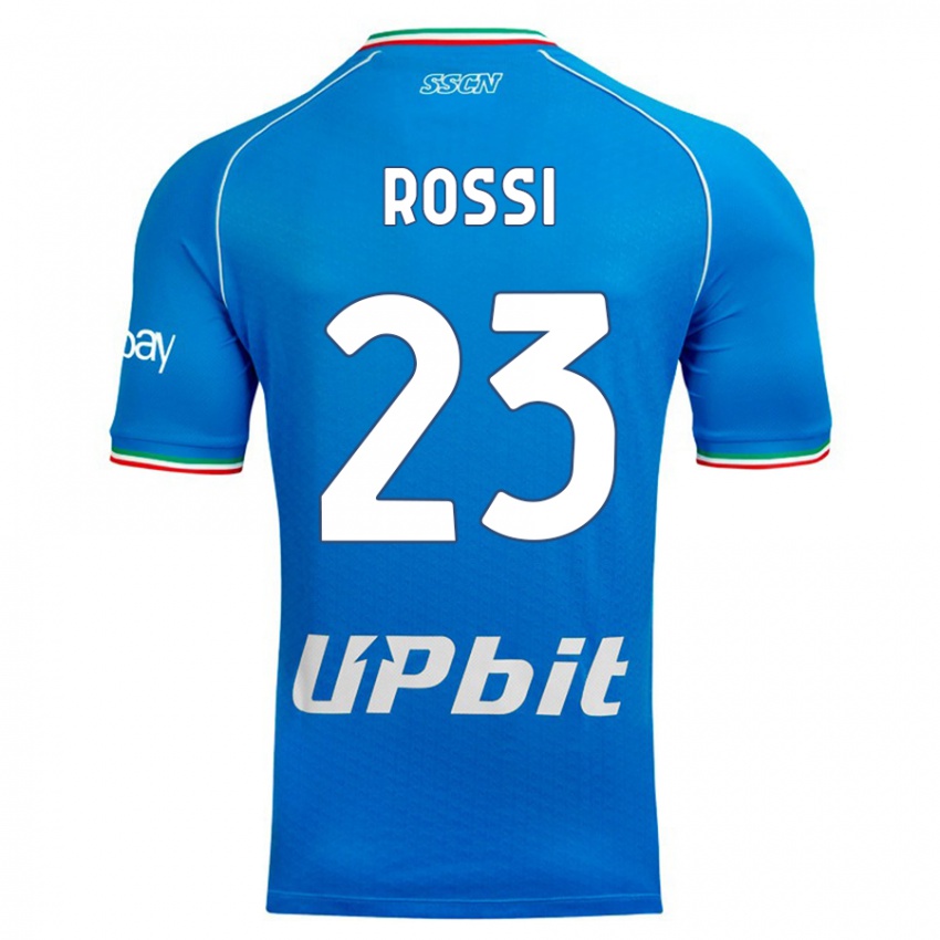 Mujer Camiseta Leonardo Rossi #23 Cielo Azul 1ª Equipación 2023/24 La Camisa Argentina