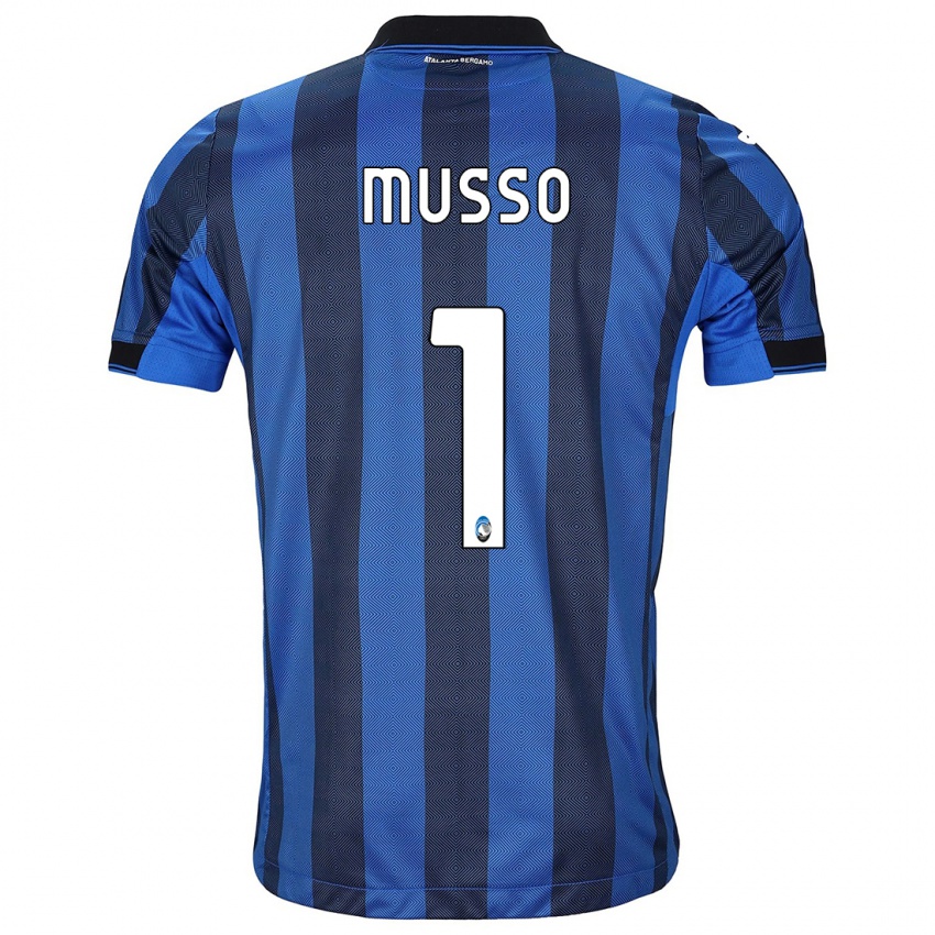 Mujer Camiseta Juan Musso #1 Azul Negro 1ª Equipación 2023/24 La Camisa Argentina