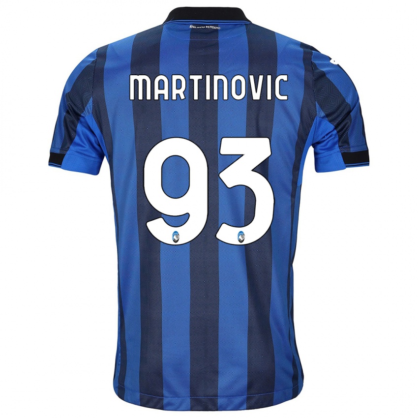 Mujer Camiseta Melania Martinovic #93 Azul Negro 1ª Equipación 2023/24 La Camisa Argentina
