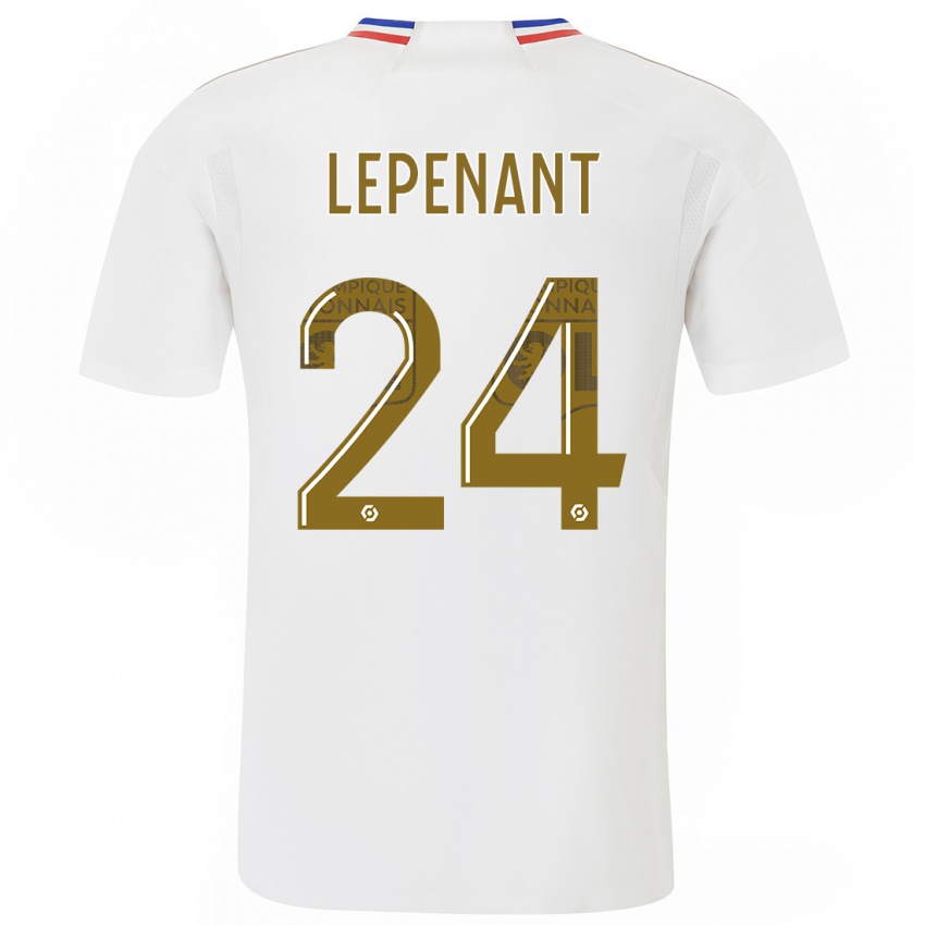 Mujer Camiseta Johann Lepenant #24 Blanco 1ª Equipación 2023/24 La Camisa Argentina