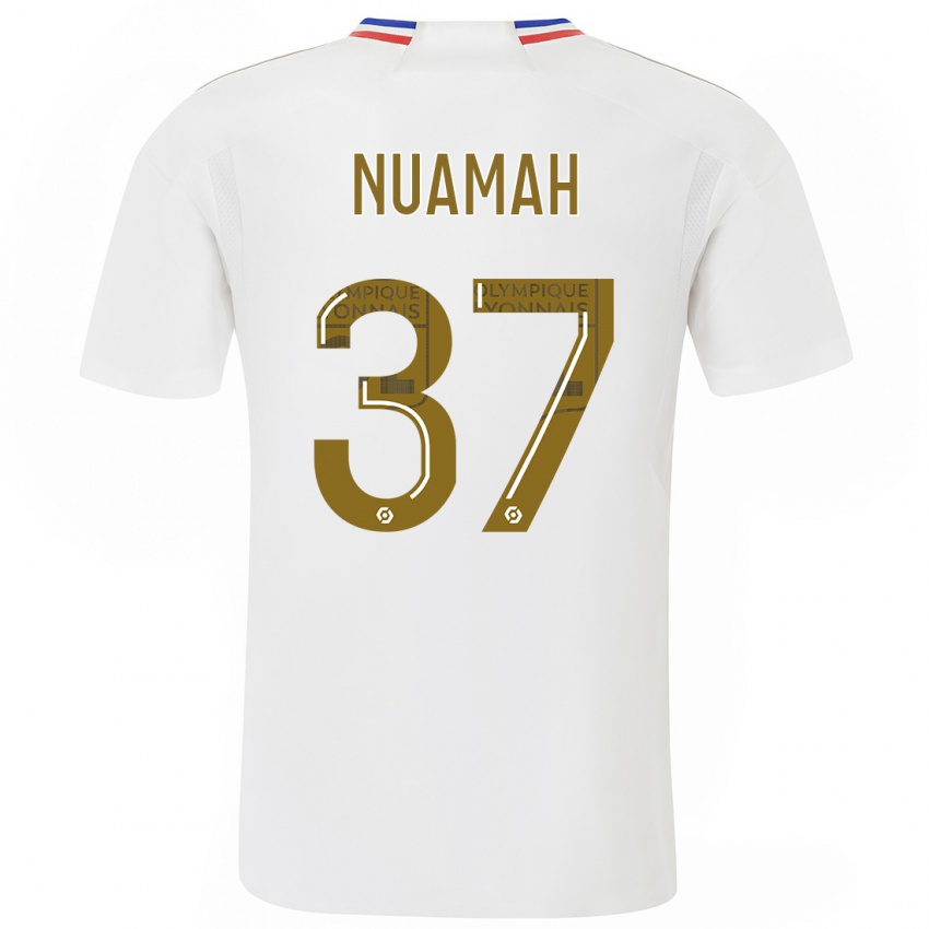 Mujer Camiseta Ernest Nuamah #37 Blanco 1ª Equipación 2023/24 La Camisa Argentina
