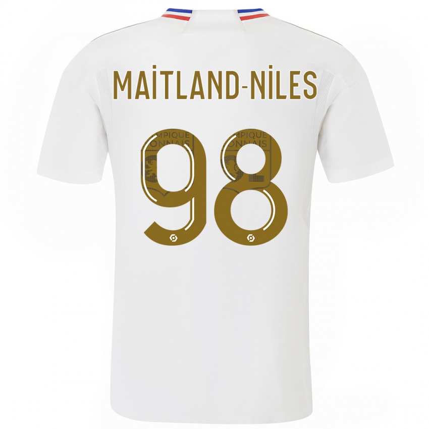 Mujer Camiseta Ainsley Maitland-Niles #98 Blanco 1ª Equipación 2023/24 La Camisa Argentina