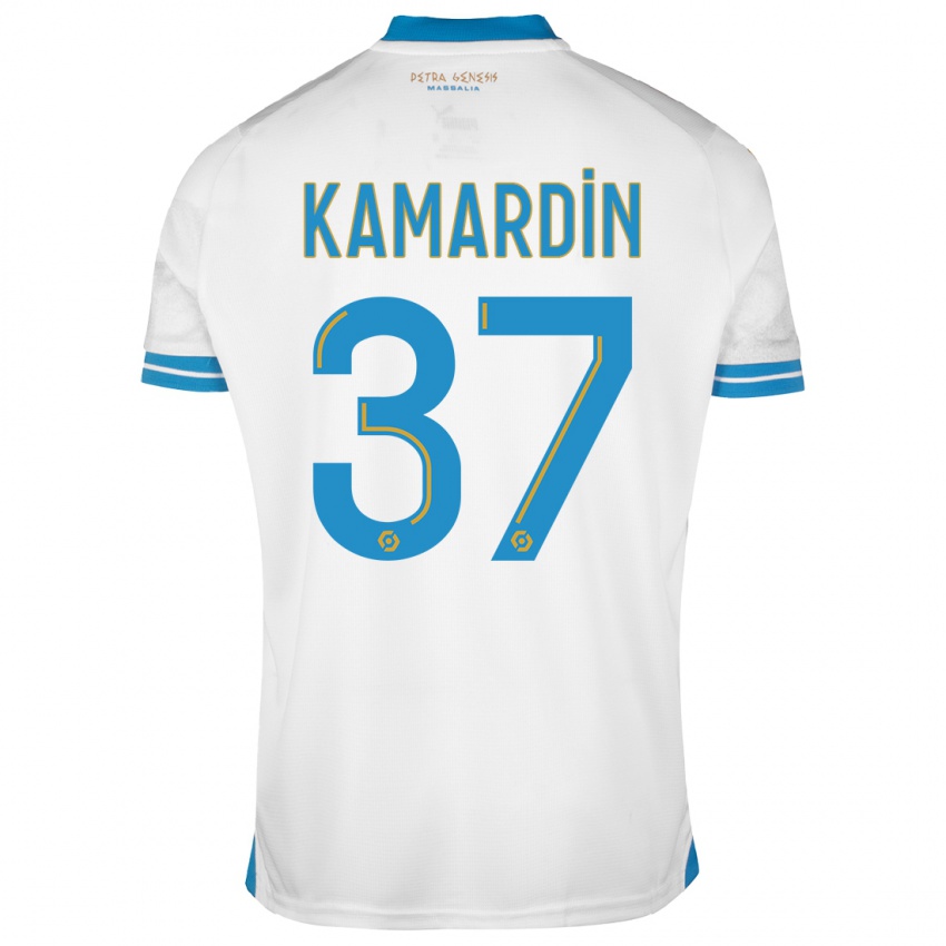 Mujer Camiseta Aaron Kamardin #37 Blanco 1ª Equipación 2023/24 La Camisa Argentina