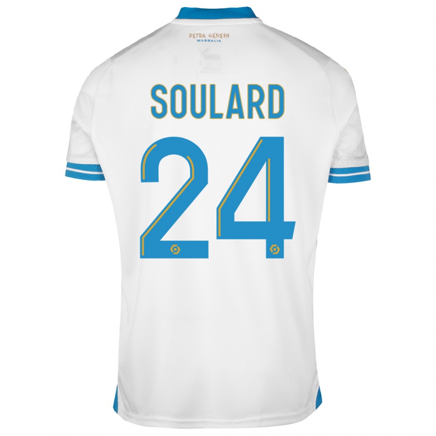 Mujer Camiseta Amandine Soulard #24 Blanco 1ª Equipación 2023/24 La Camisa Argentina