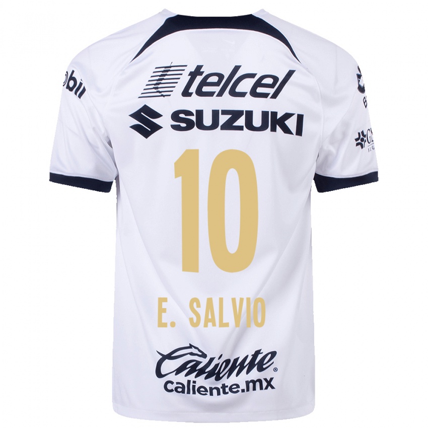 Mujer Camiseta Eduardo Salvio #10 Blanco 1ª Equipación 2023/24 La Camisa Argentina