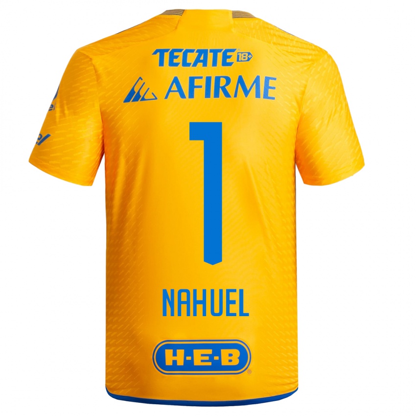 Mujer Camiseta Nahuel Guzman #1 Amarillo 1ª Equipación 2023/24 La Camisa Argentina