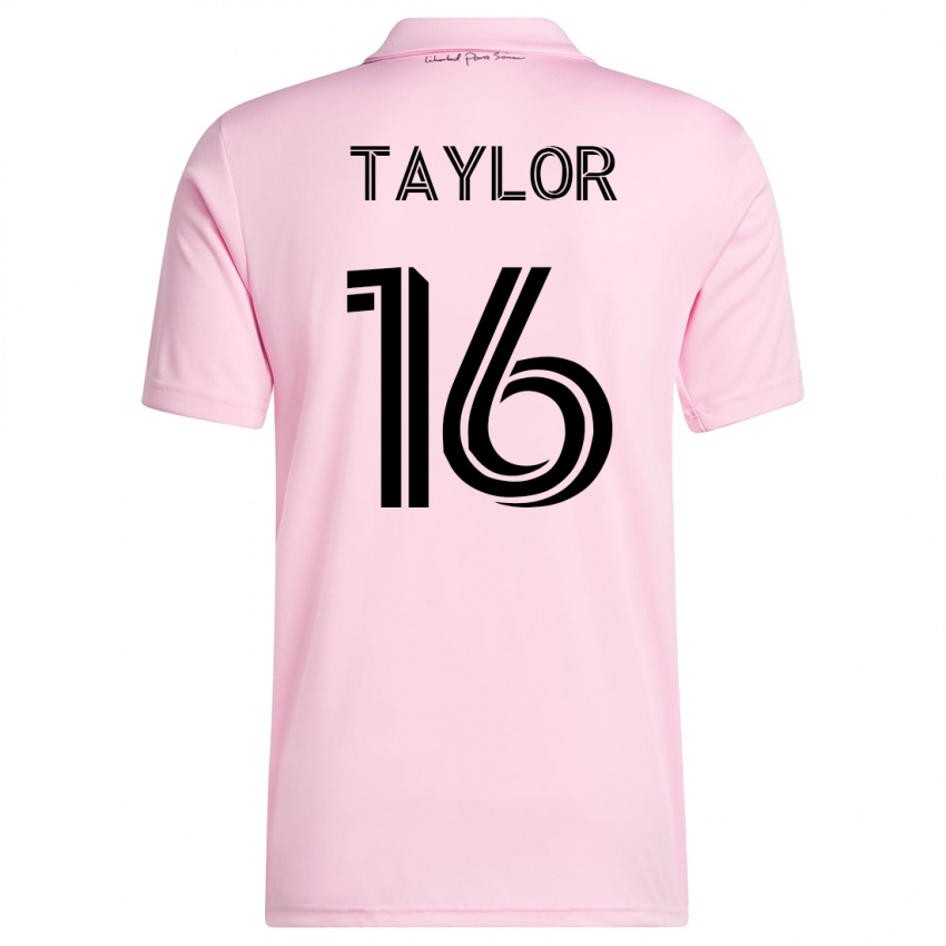 Mujer Camiseta Robert Taylor #16 Rosa 1ª Equipación 2023/24 La Camisa Argentina