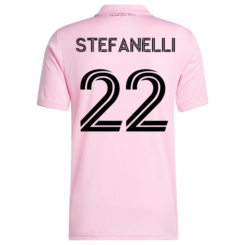 Mujer Camiseta Nicolás Stefanelli #22 Rosa 1ª Equipación 2023/24 La Camisa Argentina