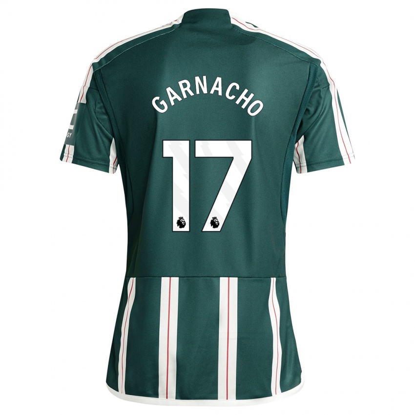 Mujer Camiseta Alejandro Garnacho #17 Verde Oscuro 2ª Equipación 2023/24 La Camisa Argentina