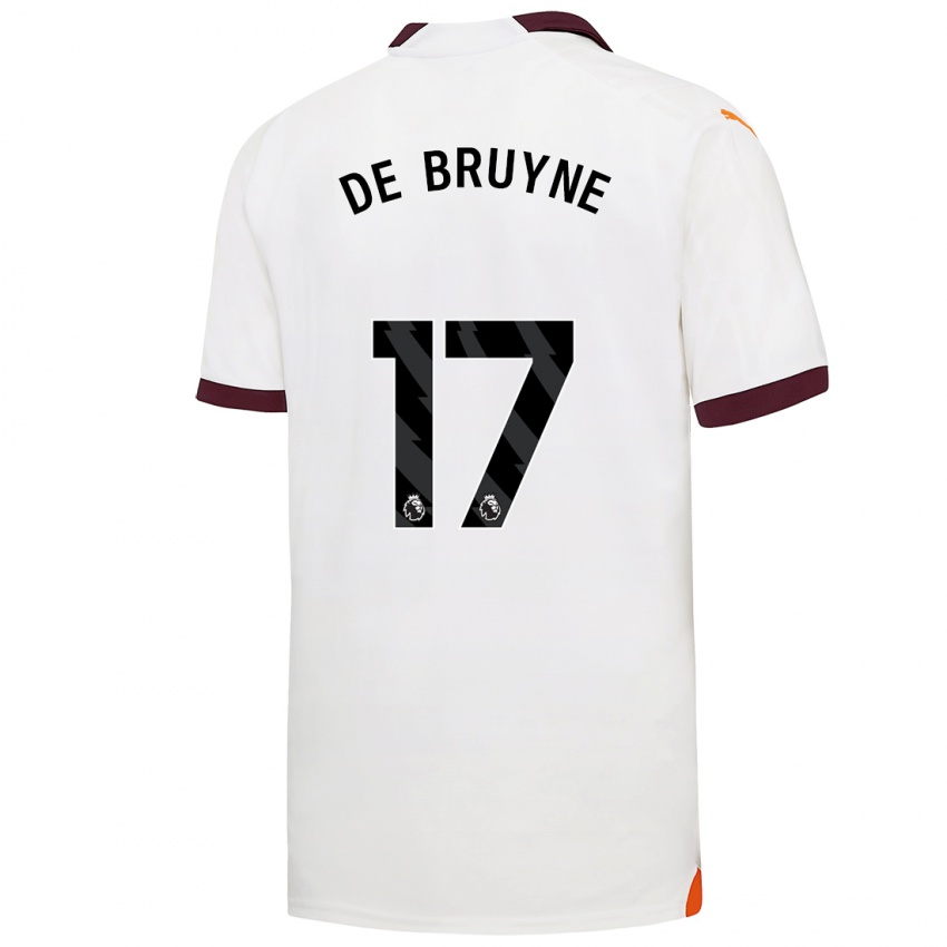 Mujer Camiseta Kevin De Bruyne #17 Blanco 2ª Equipación 2023/24 La Camisa Argentina